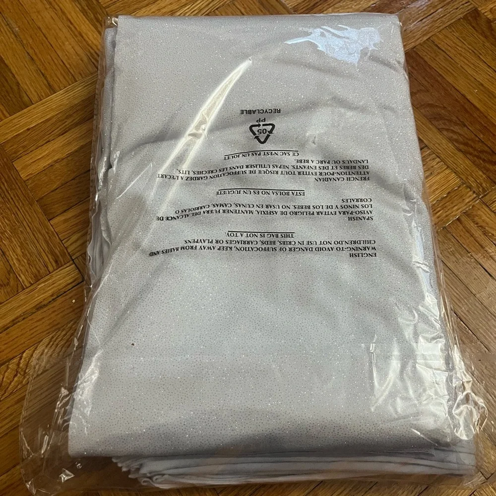 Glitter ITY Fabric - 5 Yards - Sparkling White - Picture 2 of 3